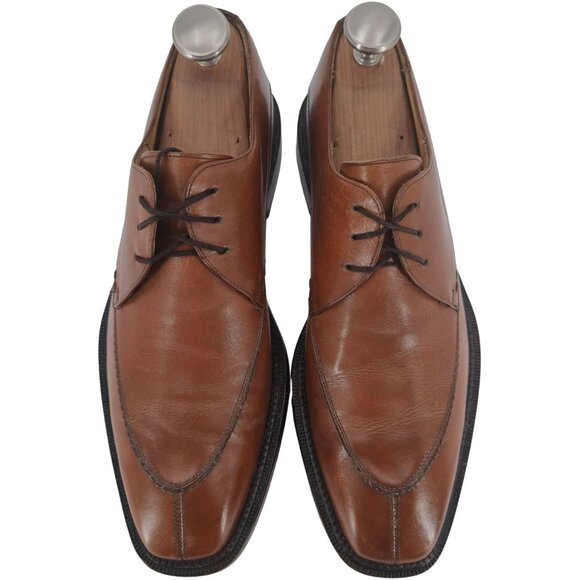 Mezlan Spain Mens 10M Brown Leather Dress Shoes Square-toe Oxfords Torello Derby - Picture 9 of 12